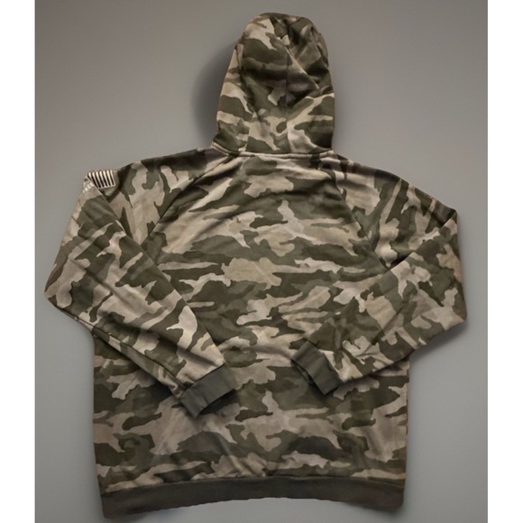 Under Armour San Antonio Brahmas LS Hooded Sweatshirt UFL USA Flag Camo 2XL JBHS - Picture 2 of 9